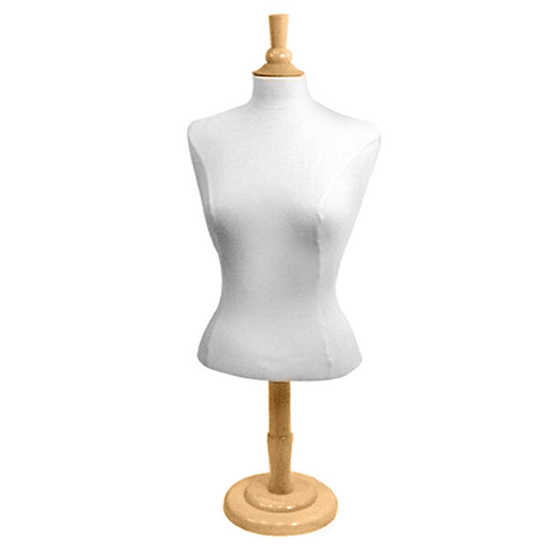 A Female French Style Countertop Blouse Form is a specific type of dress form designed for displaying blouses, tops, and other upper-body clothing items in a retail setting. This type of dress form is characterized by its specific design elements that ref