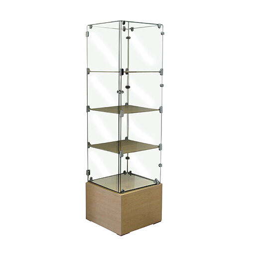 Simple, easy to build, the glass bin tower display unit comes knocked down for easy shipping. Comes with everything you need and it is easy to assemble.  