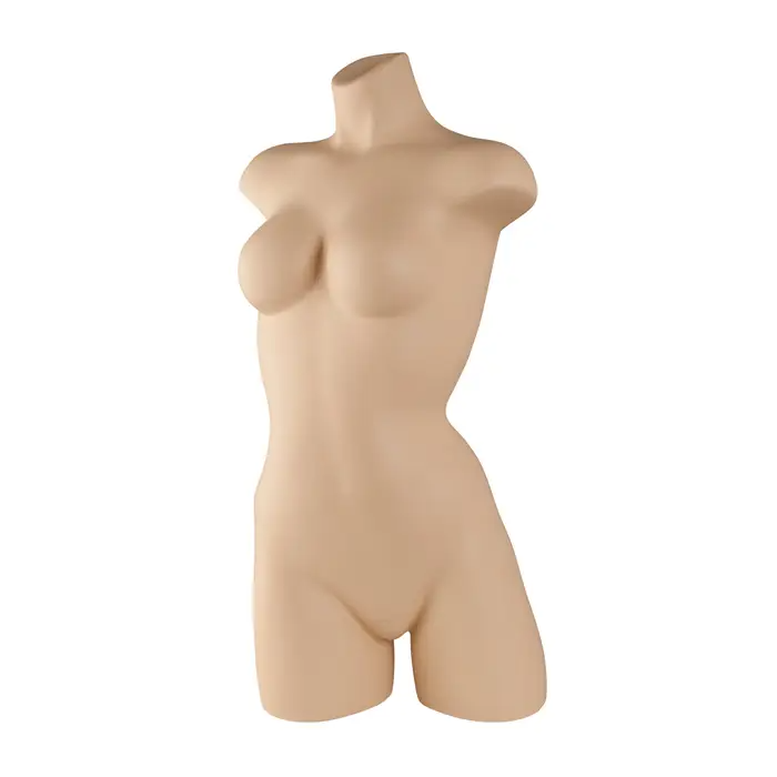 Ladies' Active Wear Torso is made of  fleshtone, fiberglass construction and is athletically posed, perfect for swimwear.  Wears a size 6 and is self-standing.  