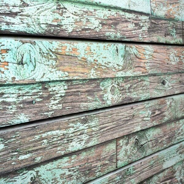 Old Green Paint Wood Textured Slatwall Panels measure 3/4''D x 2' Hx 8'L' with grooves spaced 6'' apart.  Textured slatwall panels come complete with paint matched aluminum groove inserts for added strength.  