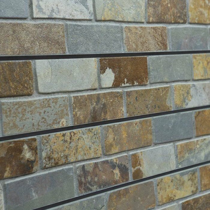 Mixed Brick decorative panels measure 3/4''D x 2' Hx 8'L' and are perfect for use in almost any location or application.