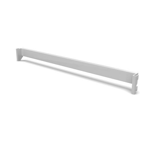 Vertik Hangrail For Accessories in Pure White. Length: 24", Max Weight Load : 88 Lbs.  Made of metal.  