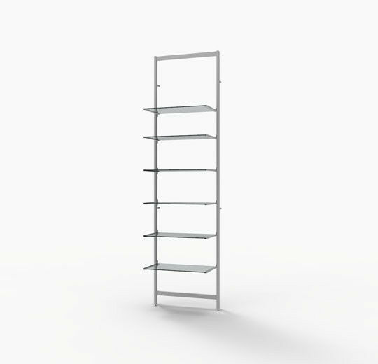 Vertik Wall Mounted Retail Display Shelf Unit, For 6 Shelves, 14″-16″D | Pure White, 1-Section