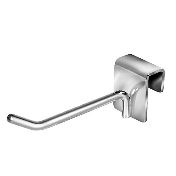 Rectangular Tubing Hooks are designed to work with all Slatwall, Gridwall, Slatstrips, Steel Outrigger and Wall Standard systems. Fits 1/2" x 1 1/2" Rectangular Tubing.  