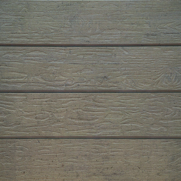 Natural Wood Formed Concrete Textured Slatwall Panels measure 3/4''D x 2' Hx 8'L' with grooves spaced 6'' apart.  Textured slatwall panels come complete with paint matched aluminum groove inserts for added strength.  
