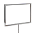 Sign Holder w/ Welded 3" Swedge Stem features a horizontal-style sign holder has mitered corners that create a clean look. Welded swedge stem perfect for use with most racks and merchandisers. Comes in a Chrome finish and is 11" W x 7" H.  