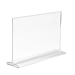 Acrylic Top Load Sign Holders for Countertop is Impact-resistant and Primarily used on countertops, shelves or tables. Dimensions: 7" W x 5.5" H, 11" W x 11" W,  or 8 1/2" W x 11" H or 11" W x 14" H.  