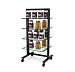 26″ Retail Shelving Vertik Stand for 8 Shelves, 10″-12″D | Chic Black, 1-Section. Setting Dimensions: 26" W x 56" H.   