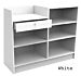 2 in 1 Retail Counter White