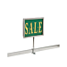 Sign Holder 3" Stem and 3/8" Fitting for 1" Square Tubing features a Metal clamp with thumbscrew insures tight fit, chrome finish and is 4" L x 1".   