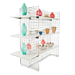 This gridwall gondola merchandiser is a convenient and economical store fixture and a great alternative to slatwall 2-Way displays. With rolling casters, you can move your retail merchandise display from one area to another with little to no effort.