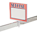 Polycarbonate Sign Holder w/ All-Purpose Clamp is Impact Resistant and Fits rectangular or square tubing racks. Dimensions: 5-1/2"H x 7"W