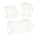 Acrylic Modular Bins for Slatwall are Impact Resistant.  Dimensions: Small: 6"W x 6"H, Medium: 6"W x 9"H, or Large: 12"W x 6"H