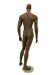 African American Mannequin posing with hands to the side. His measurements are Bust 38"\, Waist 30", Hip 37", Foot 10" and Height 6' 1". Includes base, foot and calf support.