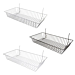 Shallow Wire Basket in Black, White and Chrome