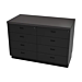 Black Contemporary 48" Cash Wrap Counter features: Eight lockable drawers with keyed alike keys. The countertop is a full 1-1/2 inches thick.  Dimensions: 48" L x 24-7/8" W x 38" H.  