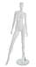 Pose 3 of our City female mannequin collection shows our elegant female form with her right leg out to the side and slightly forward and both hands down by her side with her head facing forward. The mannequin feet are in such a position to allow for a sho