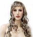 Style 6: Dark Blonde Wavy with Bangs Female Synthetic Fiber Wig 