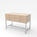 Satin Chtome with Oak Cabinet Superior Display Storage Cabinet 