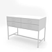 White with White Cabinet Superior Display Storage Cabinet 