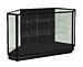 The Extra view Corner Showcase comes with black aluminum hardware, a durable black melamine toe kick. The showcase features with two height adjustable glass shelves. The unit can be exhibited as a stand-alone showcase or combined with other showcases. 