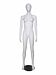Matte White Female Mannequin featuring stand at attention pose.  Mannequin Dimensions: Height: 5' 8", Shoulder: 15 3/4", Chest: 34", Waist: 26" and Hips: 34'".  