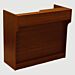 Ledgetop Counter with Slatwall Front.  Great for use as a register stand and point of purchase merchandiser.  Shown in Walnut.  