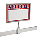Sign Holder Magnetized Clamp w/ 3/8" Swedged Fitting.  For use with square and rectangular tubing. The round stems taper at the end to form a square. The square end will give a secure fit on hangrails.  Features chrome finish and is 2 5/8" L x 1" W.