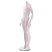 Male Mannequin -Headless, Arms at Sides features a matte white finish and includes a round tempered glass base with calf support rod. Dimensions: Height: 65", Chest: 36", Waist: 29", Hip: 36", Collar: 15", Clothes Size: 32