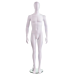 Male Mannequin - Oval Head, Arms at Side comes in a matte white finish and includes round tempered glass base with calf support rod. Dimensions: Height: 75", Chest: 36", Waist: 29", Hip: 36", Collar: 15", Clothes Size: 32