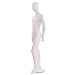 Male Mannequin - Oval Head, Arms Behind Back comes in a matte white finish and includes a round tempered glass base with calf support rod. Dimensions: Height: 75", Chest: 36", Waist: 29", Hip: 36", Collar: 15", Clothes Size: 32
