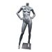 Metallic Female Headless Mannequin 3 with Hands on Hips. 