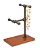 Pipeline Medium Tiered Merchandiser measures  11½" high and the lower bar extends 4¼" from the upright. The base is 6½" x 8½" x ¾" Thick. Great for use as a point of sale merchandiser.  