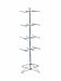 4 Tier Floor Spinner  Color: Zinc  64"(H) X 24" Base 6" Prongs With 7 1/2" Space  Tiers 12" Apart  Includes Sign Holder.  