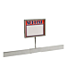 Sign Holder Spring Clamp for 1/2" x 1-1/2" Rectangular Tubing with 3/8" Fitting. The spring clamp eliminates need for thumbscrew or bolt.   Comes is chrome finish and is 3" L x 3/8" Dia. 