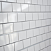White with Grey Grout Subway Tile decorative panels measure 3/4''D x 2' Hx 8'L' and are perfect for use in almost any location or application.