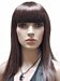 Style 5: Brunette Straight with Bangs Female Synthetic Fiber Wig 