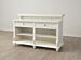 White Two Tier Counter features two shelves for product storage, two drawers for supplies and materials, as well as a cash wrap section with ample room for transactions and credit card payments.  Size: 67" L x 28" D x 44" H
