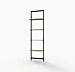 Vertik Wall Mounted Retail Display Shelf Unit, Chic Black For 4 Shelves has a setting Dimensions: 26" W x 92" H and can accommodate shelves  with depth of 10"-12".   