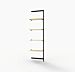 Vertik Wall Mounted Retail Display Shelf Unit, For 4 Shelves, 10″-12″D | Chic Black, Extension, 1-Section