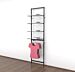 Vertik Wall Mounted Retail Clothing Display Unit with 1 Faceout  and 4 Shelves| Chic Black, 1-Section. 26" W x 92" H.  