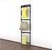 Vertik Wall Mounted Retail Clothing Display Unit with 3 Faceouts | Chic Black.  26" W x 92" H. Max Weight Load: 400 Lbs