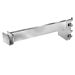 Chrome 12" Long Rectangular Tubing Hangrail Bracket  For use with Universal surface-mounted slotted wall standard that are 11/16" and 3/32" thick, with a 1/2' on 1' center slots. Colors Available: Chrome, Satin Chrome, Black, and Raw Steel.  