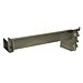 Raw Steel 12" Long Rectangular Tubing Hangrail Bracket  For use with Universal surface-mounted slotted wall standard that are 11/16" and 3/32" thick, with a 1/2' on 1' center slots. Colors Available: Chrome, Satin Chrome, Black, and Raw Steel.  