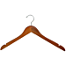 17" Wooden Wishbone Blouse & Dress Hanger Matte Teak