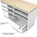 White Contemporary 55” Cash Wrap Retail Counter drawers