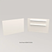 White Privacy Panel End Cap For Glass Showcase Display Cabinet With Storage Drawers