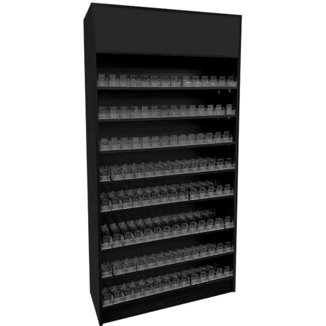 Wall Case Display Cabinet with Acrylic Push-Back Cigarette Dispenser