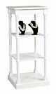 The four-tiered  Draper’s stand is constructed with strong wood and has a 3 tiered structure provides an excellent storage area for all kinds of materials such as linens or office supplies without taking up too much space.  Size: 24