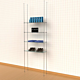 Tube Ceiling to Floor Shelving Display Kit, for 3 Glass Shelves, 1 Section, Hanging Display